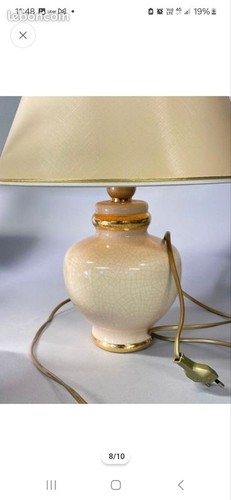 Lampe vintage faïence